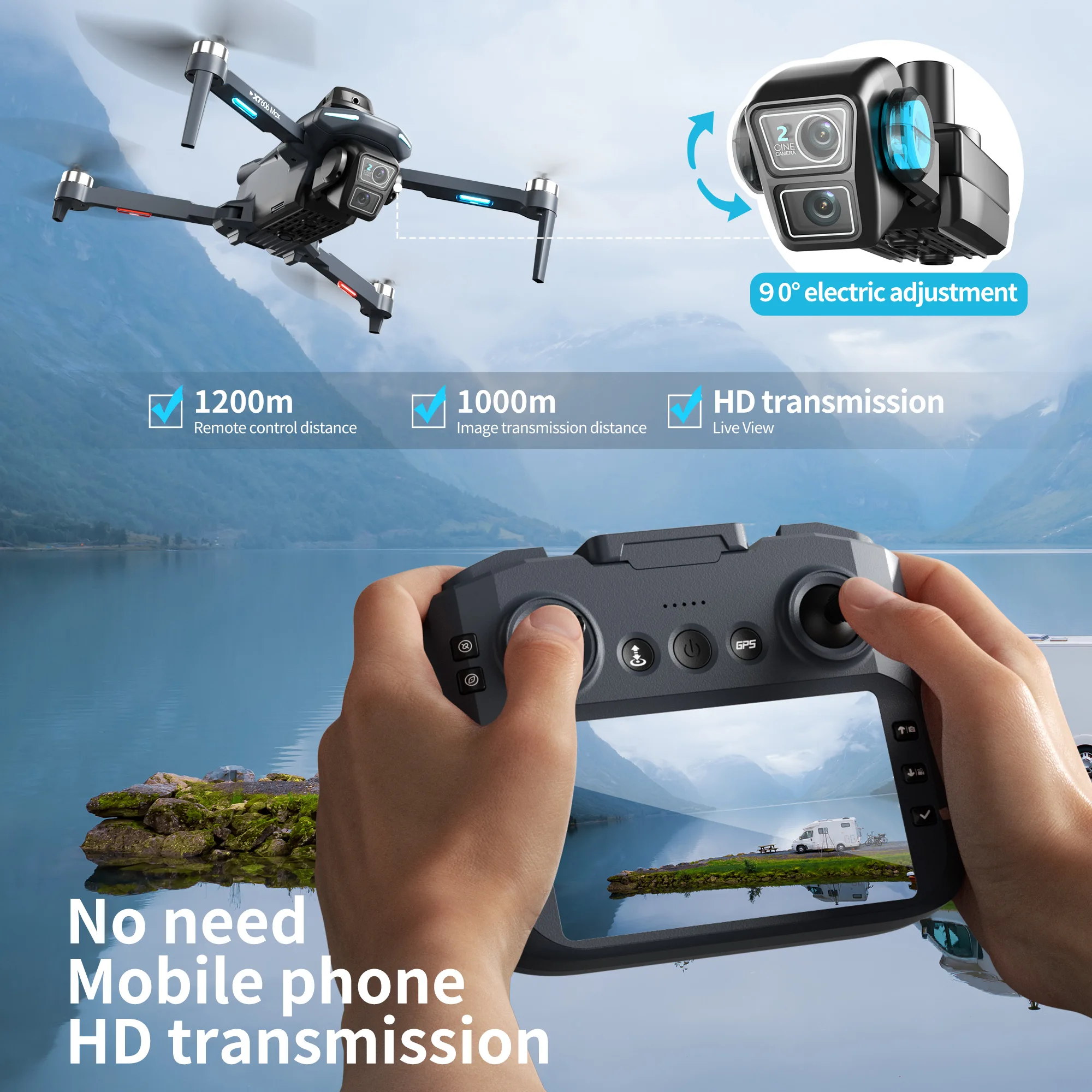 Lenovo XT606 MAX GPS Drone 4k  - Drone Multispectral recension och pris