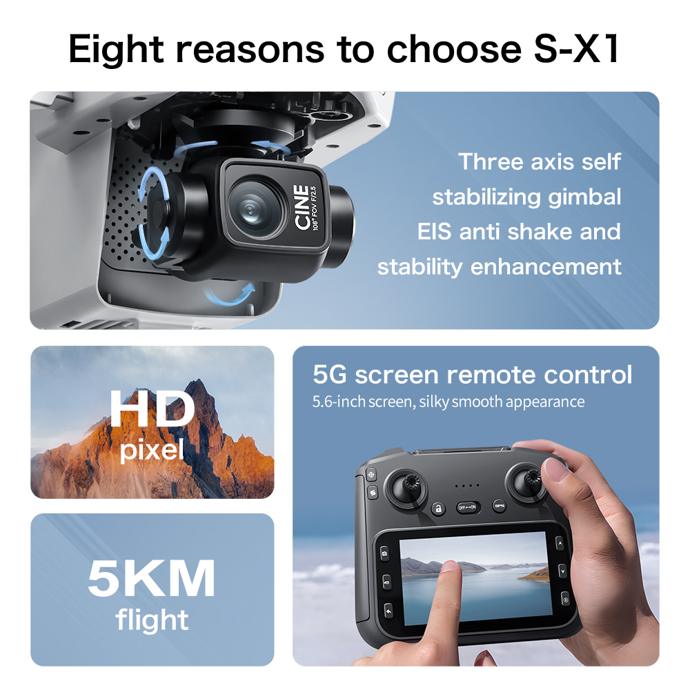 Lenovo S-X1 Drone 8K HD Profes - Drone Multispectral recension och pris