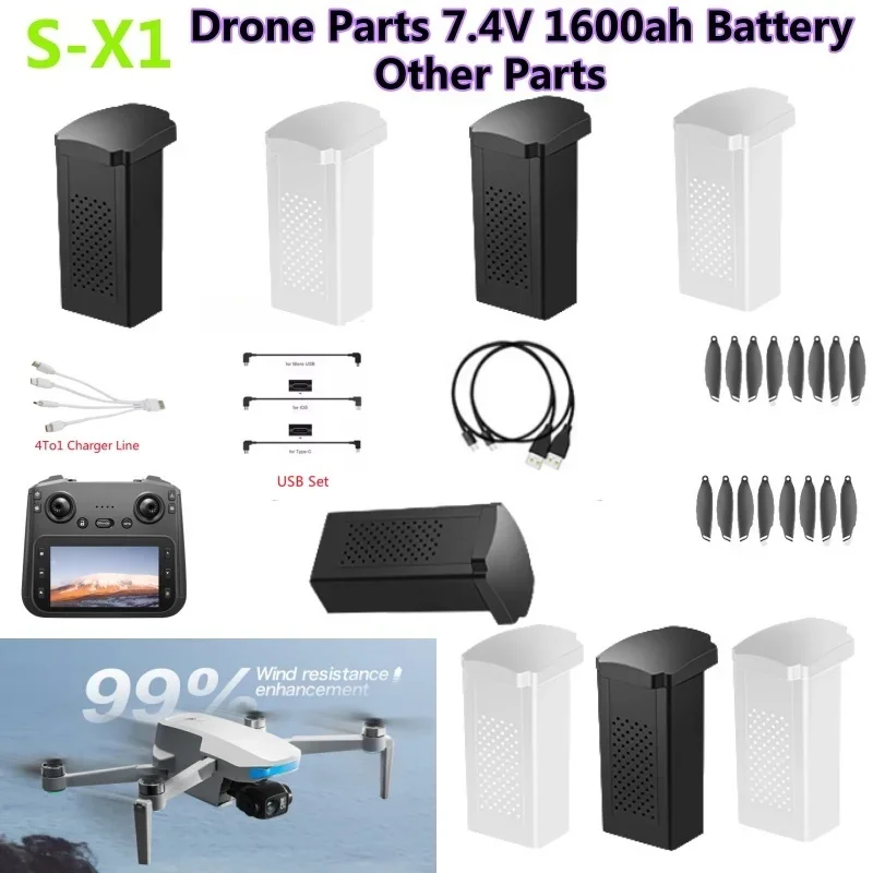 S-X1 MAX GPS Drone Battery 7.4 - Drone Mapping recension och pris